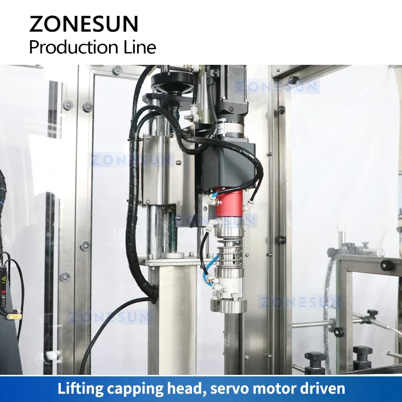 ZONESUN Chemical Production Line Bleach Filling Machine Pestiside Filler Desinfectant Packaging Line ZS-FAL180F5
