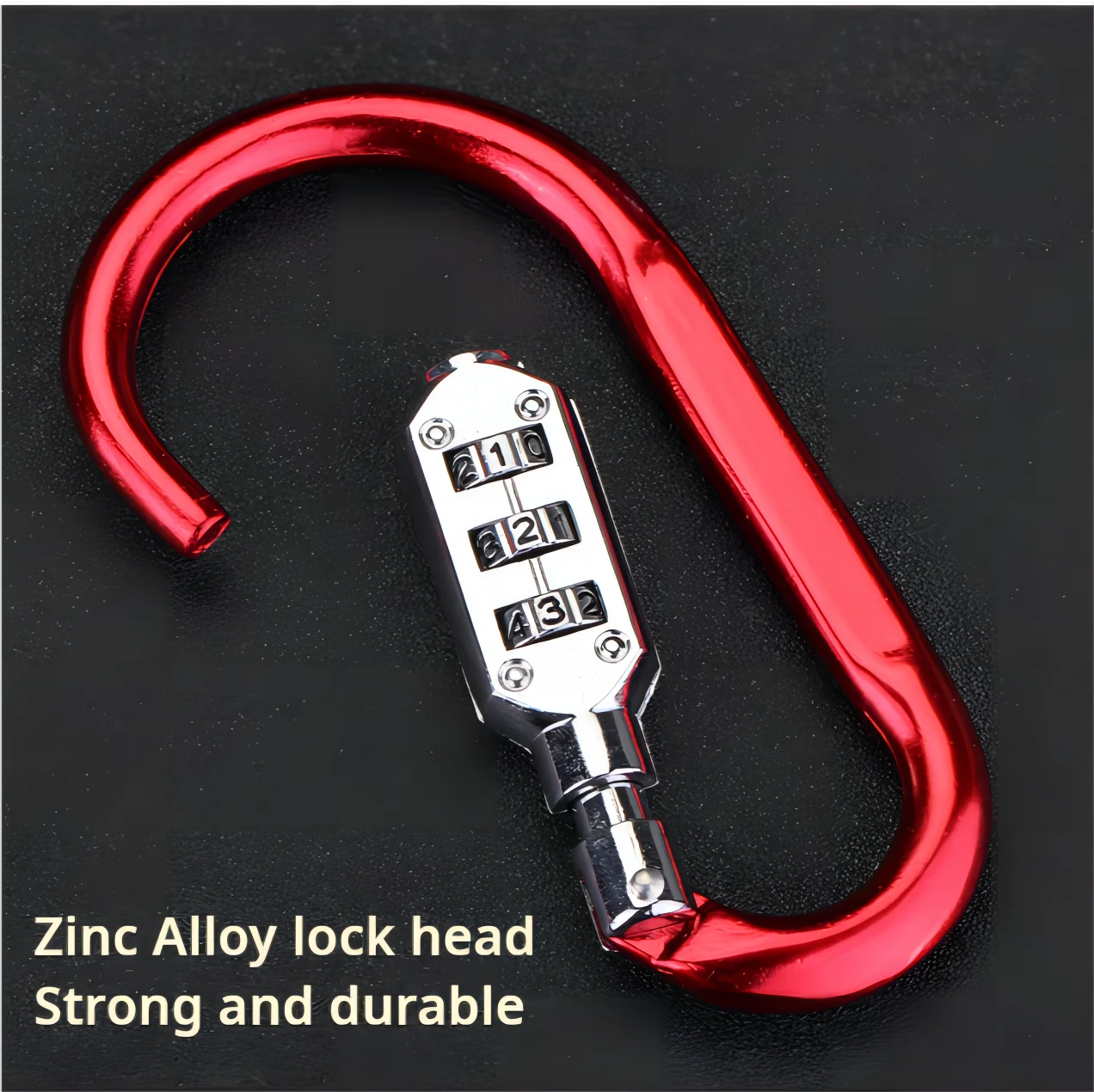 Aluminum Alloy D-type Buckle Backpack Combination Lock Padlock Buckle Basket Helmet Lock Gourd Buckle Waterproof Anti-theft Hook