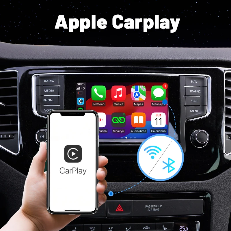 Sinairyu Wireless Carplay For VW/Volkswagen/Golf/Polo/Tiguan/Passat/b8/SEAT/Leon/Skoda/Octavia/Audi MMI MIB System Android Auto