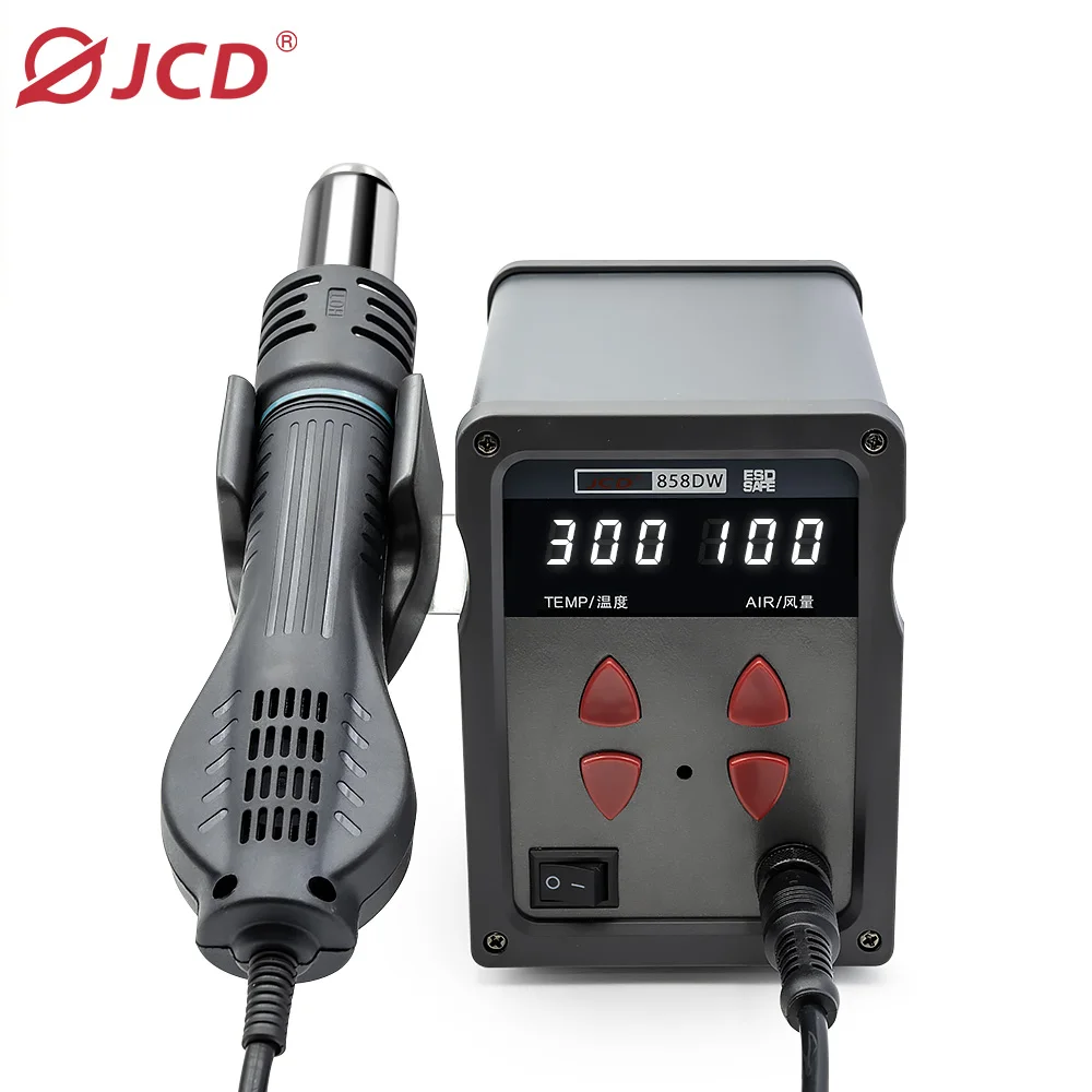 JCD Hot Air Gun 858DW BGA Rework Solder Station Heat Gun 220V/110V 700W Hair Dryer For Soldering SMD SMT Welding Repair Tools