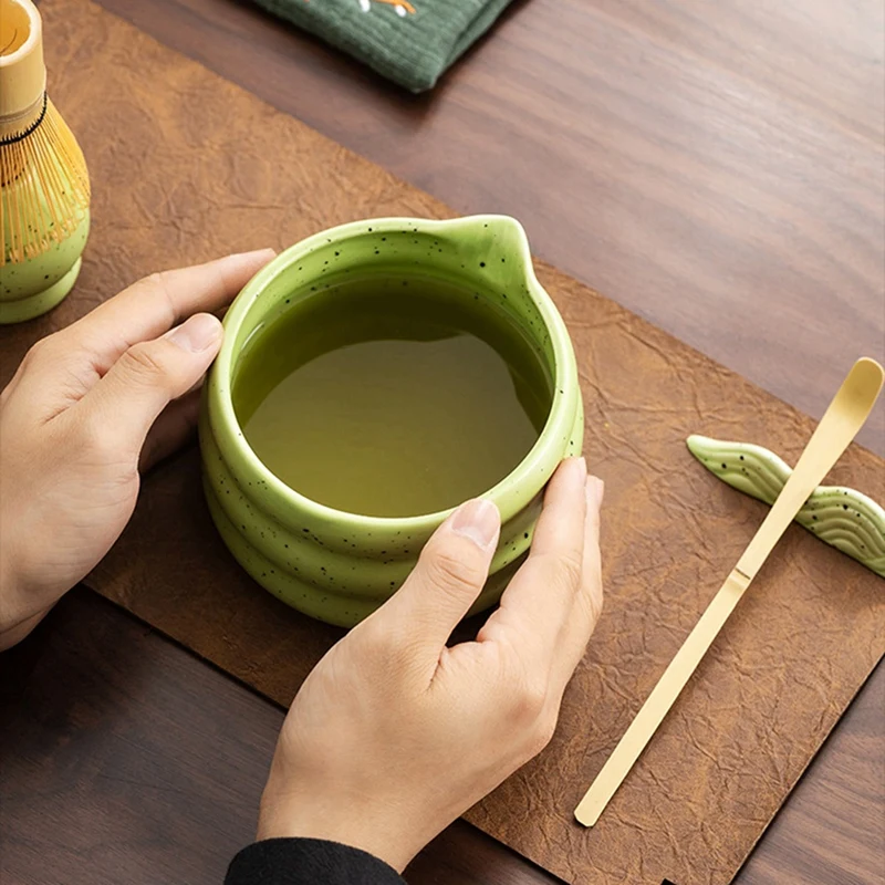 BEAU-Matcha Green Tea Whisk Teaware Japanese Ceremony Bamboo Chasen Tea Tool Tea Brush Exquisite Matcha Kit For Teaset