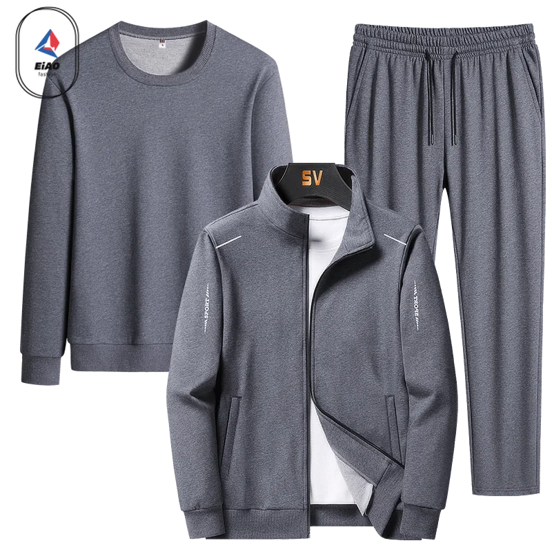 

EIAO 2025 New Zip Up Tracksuit 2Piece 3Piece Set Men Women Running Jogging Gym Outfit S-8XL Breathable Quick Dry Sportswear Tech