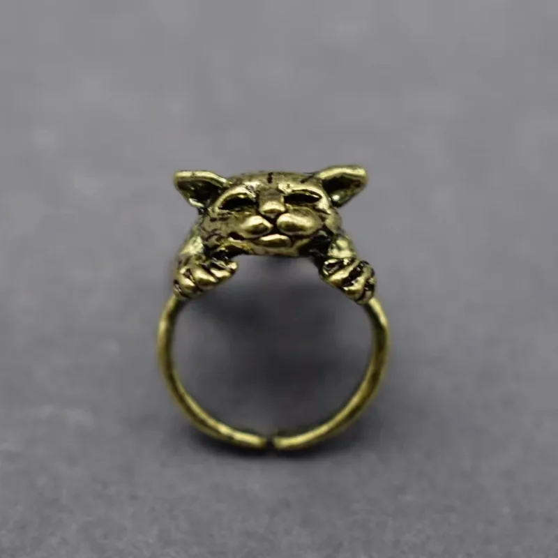 Cute Animal Lazy Cat Ring Opening Adjustable Ring