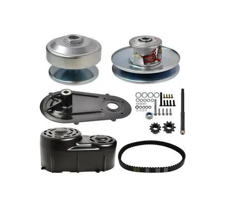 Go Kart 40 Series Torque Converter Kit with 1 "Drive Pulley 3/4" Driven Pulley 1 "Straight Crankshaft and 1/4" Keyway