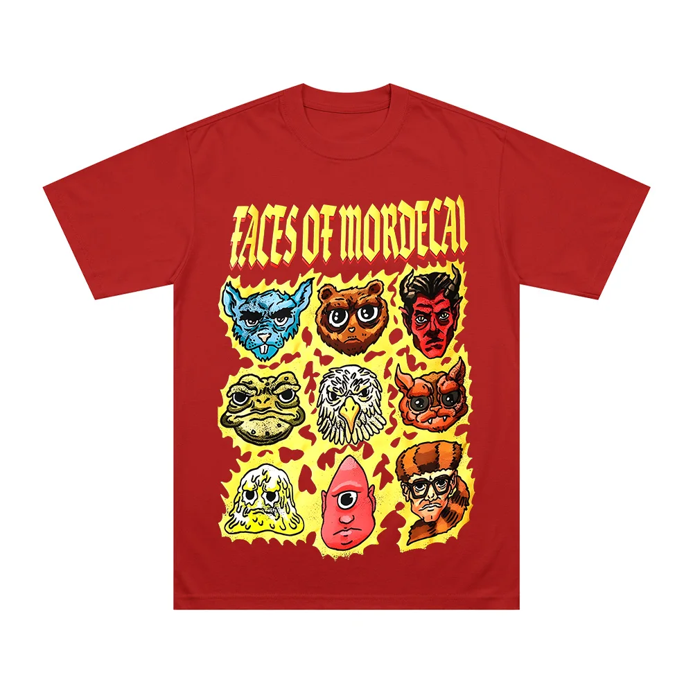 Dungeon Crawler Carl Faces of Mordecai Graphic T-Shirt Fantasy Science Fiction Book Lover Donut Fan Tops Unisex Pure Cotton Tee