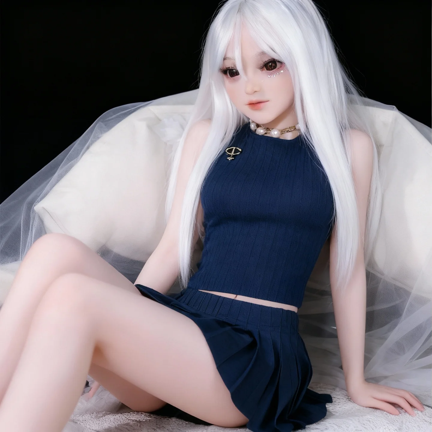 Muñeca de anime navideña, figura de acción de silicona suave de 100CM, esqueleto de metal móvil, regalo coleccionable japonés BJD
