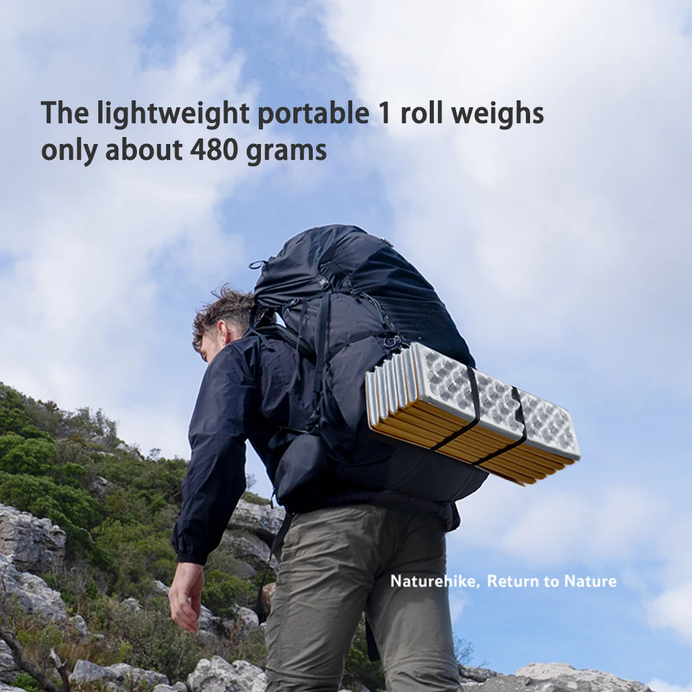 Tapis de couchage carré pliant R 3.0, nid d'œuf, coussin léger épais de 2.5cm pour Camping en plein air, randonnée, sac à dos