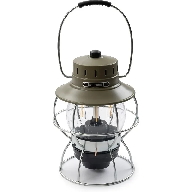 Camping Lanterns with Rechargeable Battery - Outdoor Lights with Vintage Lantern Inspiration (Olive Drab)