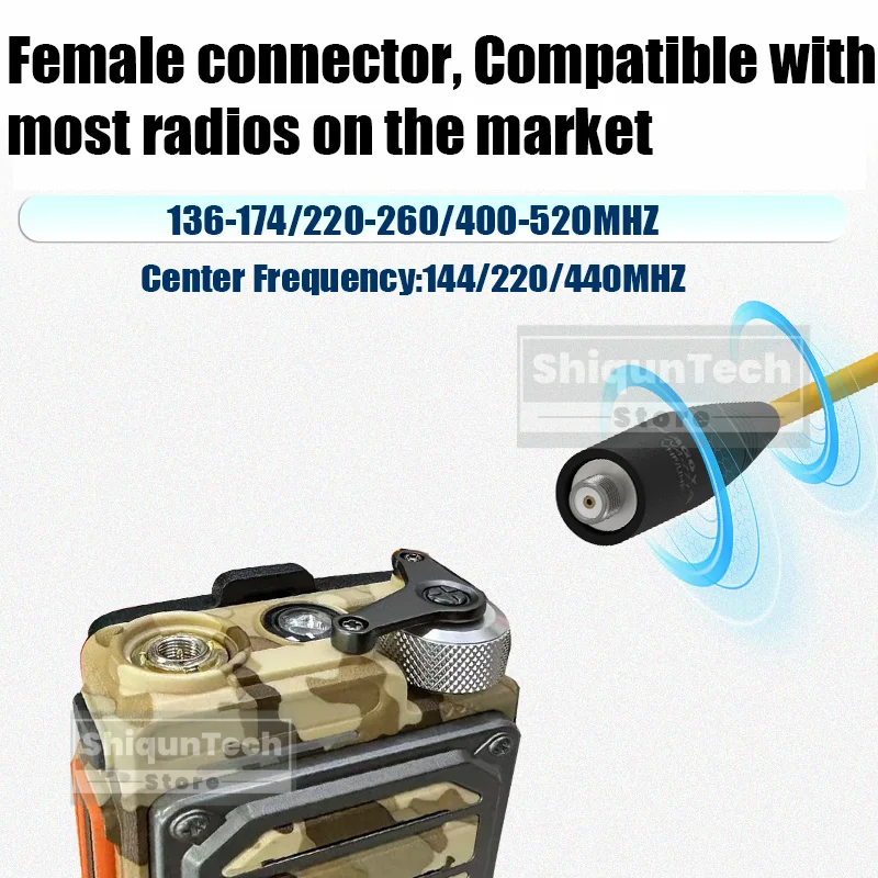 Original Nagoya NA-320A Antenne Tri-Band SMA-Buchse 144-220-440 Mhz Weiche Peitsche Antenne Für Quansheng TK118 Retevis RA685 RT86 Radio