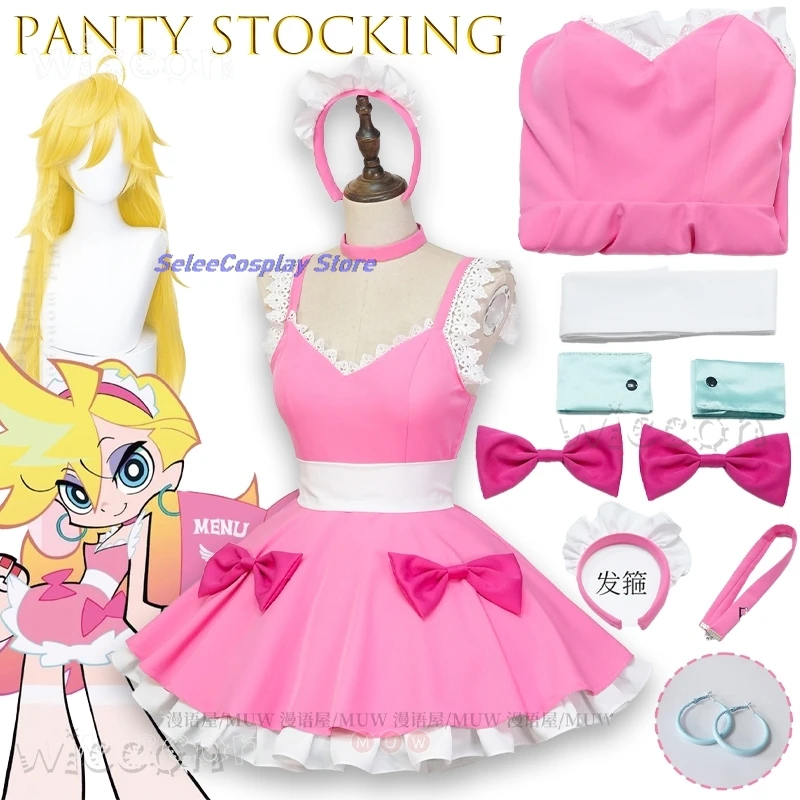 Disfraz PANNTY STOCKING Cookie Paradise robe de demoiselle d'honneur culotte bas Cosplay Halloween Costume Anime Anime déguisement de noël