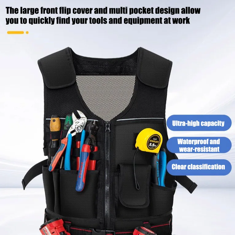WBP Vest style tool kit, electrician, carpenter, weak current tool, vest tool bag, labor protection and maintenance WB-61