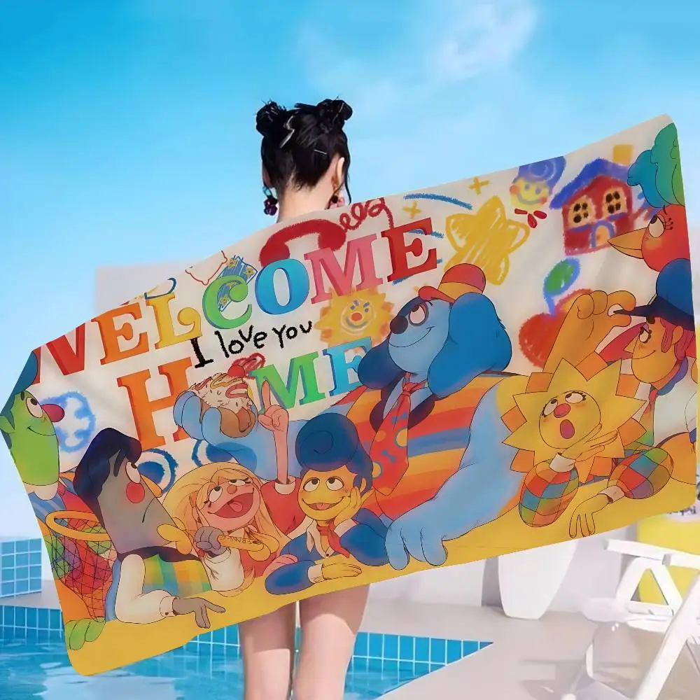 Horror Game Welcome Home Anime Beach Swimming Towel Soft Absorbent Washcloth Children's Gifts for Kids Travel Camping Gym