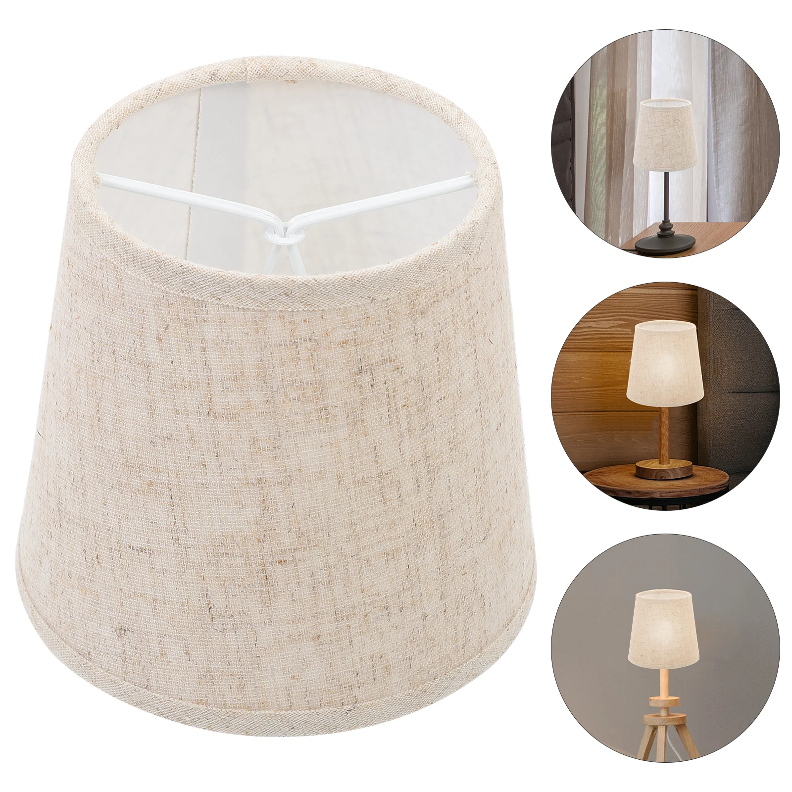 2pcs Fabric Lamp Shade 25Cm Simple Design Table Floor Desk Lamp Cover Replacement Household Decorative Lighting Shades