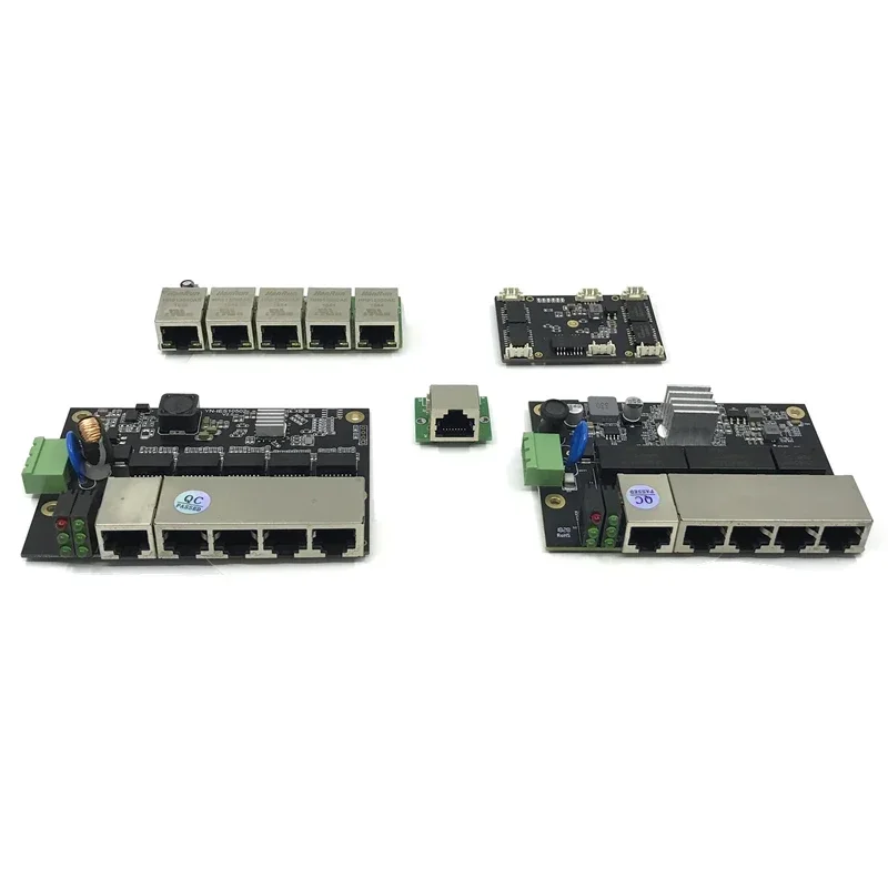 Unmanaged 3/5port 10/100/1000M industrial  PCBA board OEM Auto-sensing Ports PCBA board Ethernet switch module  OEM Motherboard