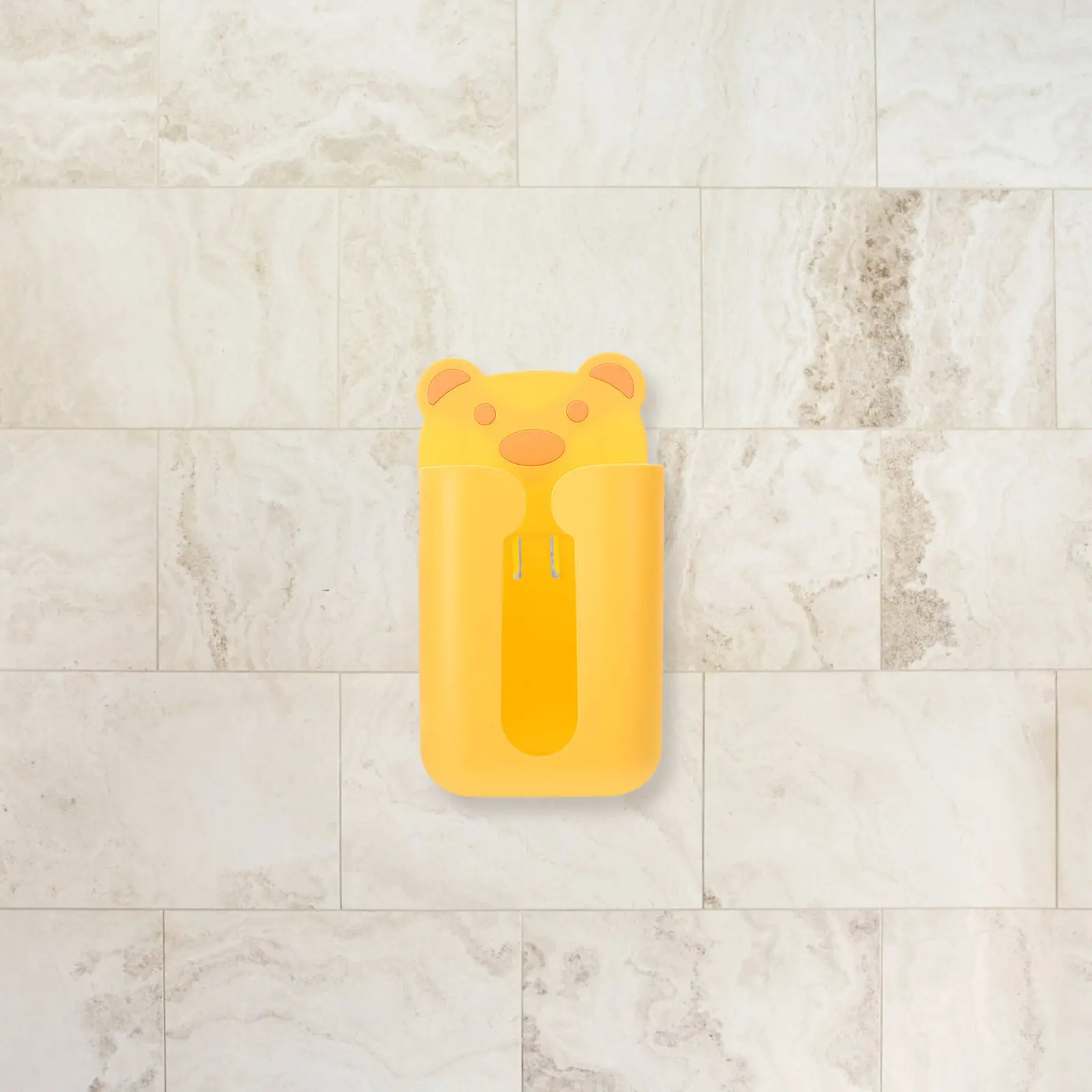 Wall-Mount Tissue Dispenser Box Bear Shaped No Drilling Required Material Home Decor Tissue Paper Towel Organizer