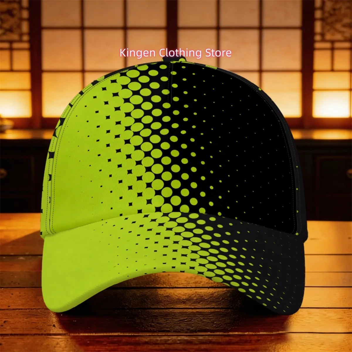 1pc of a Neon Dotted Gradient Baseball Cap That Is Both Breathable And Lightweight, Perfect for Camping, Workouts, And As a Fath