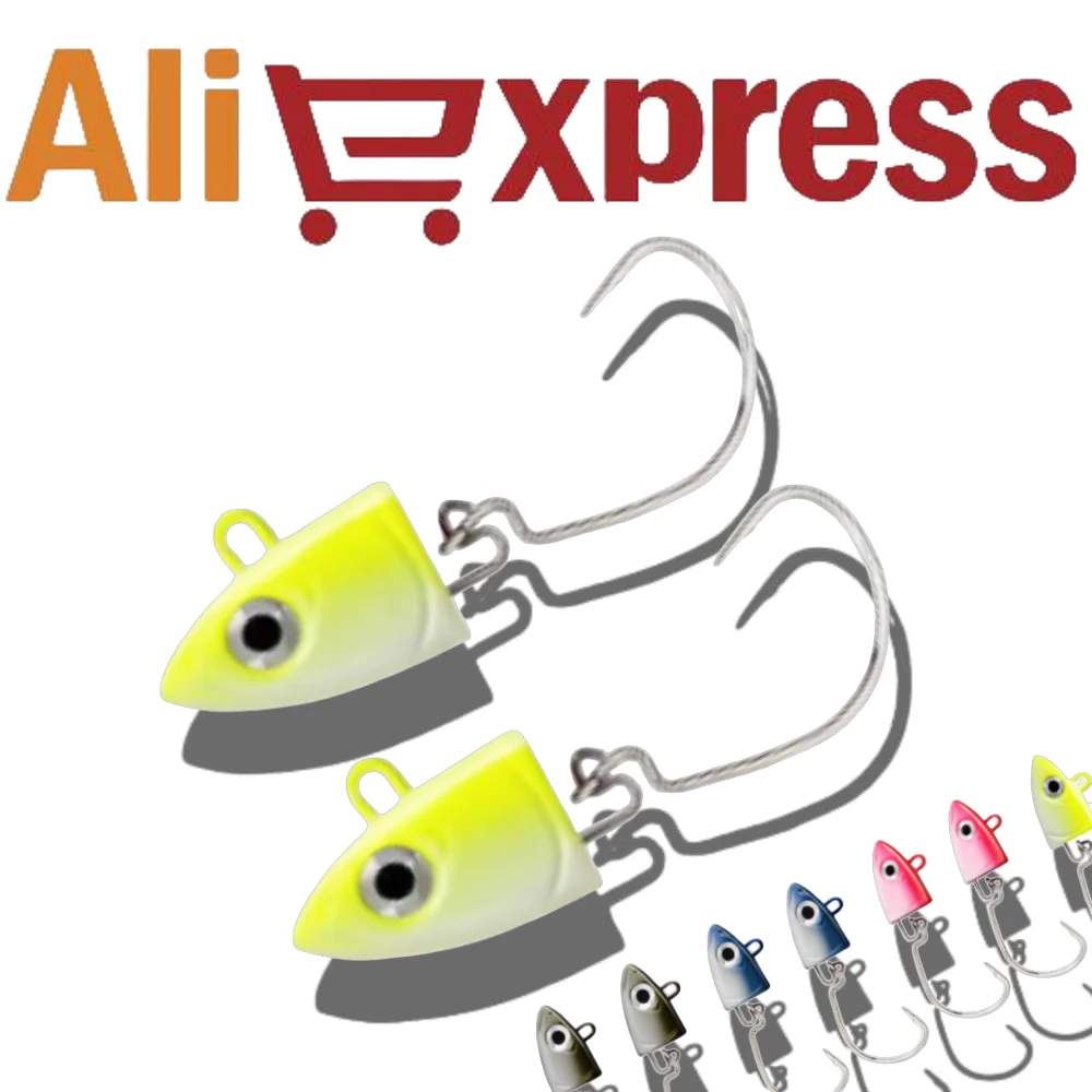 2 pièces/sac tête de gabarit méné noir leurres rotatifs 5g 10g 15g 25g 40g tête de méné noir avec crochets gabarits pour matériel de pêche au bar de mer