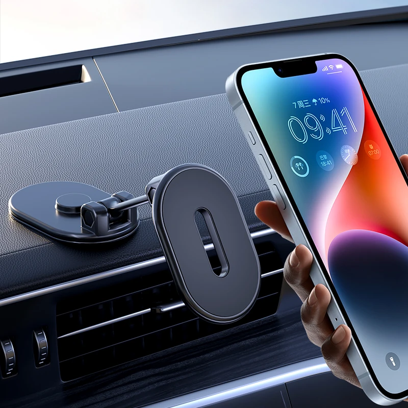 

Magnetic Car Phone Holder for iPhone Samsung Xiaomi 360° Rotation Metal Magnet Phone Stand Universal Car Phone Mount GPS Bracket