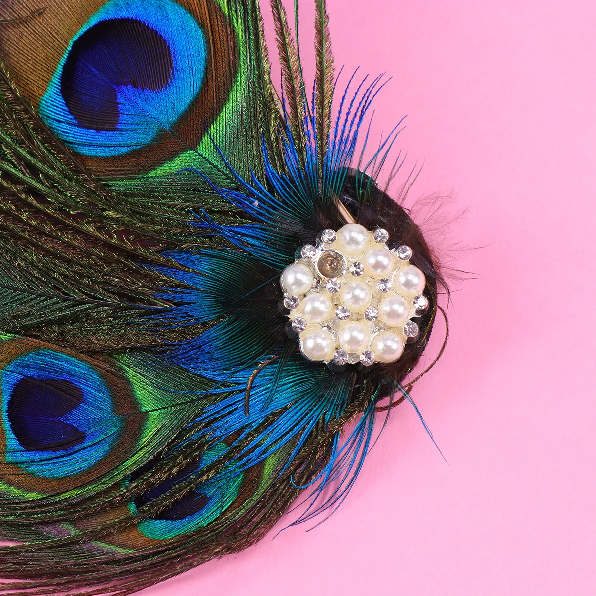 

Peacock Hair Clips Stylish Stage Performance Headdress Exotic Banquet Hair Pins Long Lasting Lightweight Portable