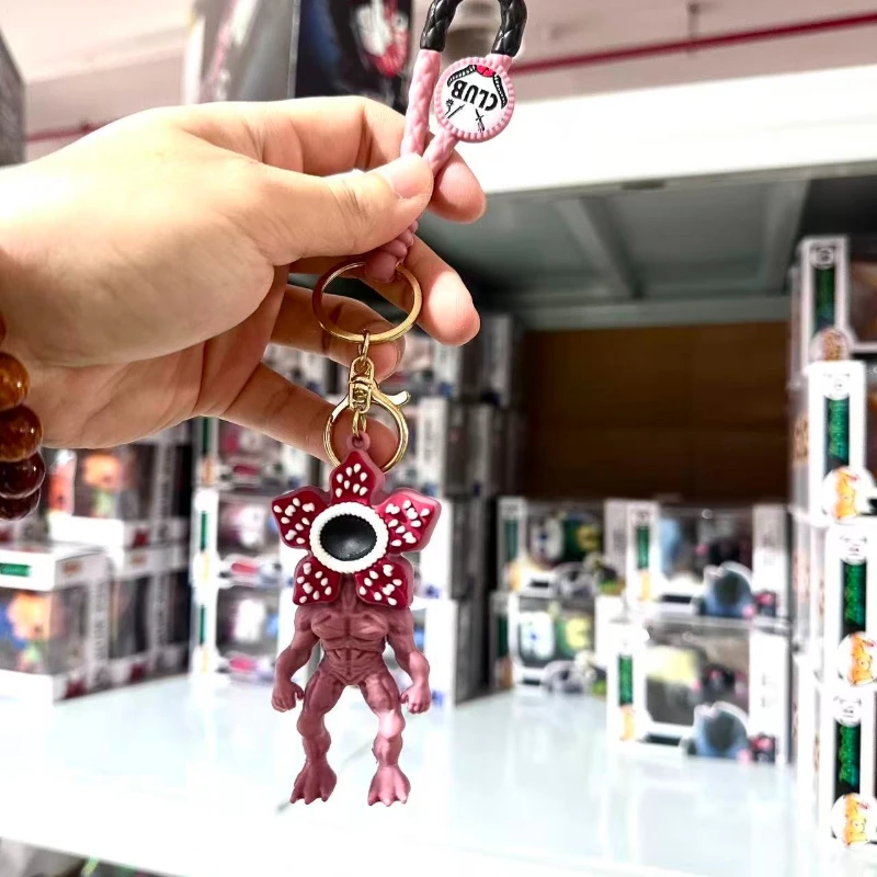 

Cartoon Game Characters Keychain Cute Eleven Demogorgon PVC Figure Key Ring For Children Boys Halloween Girls Carnivorous plant