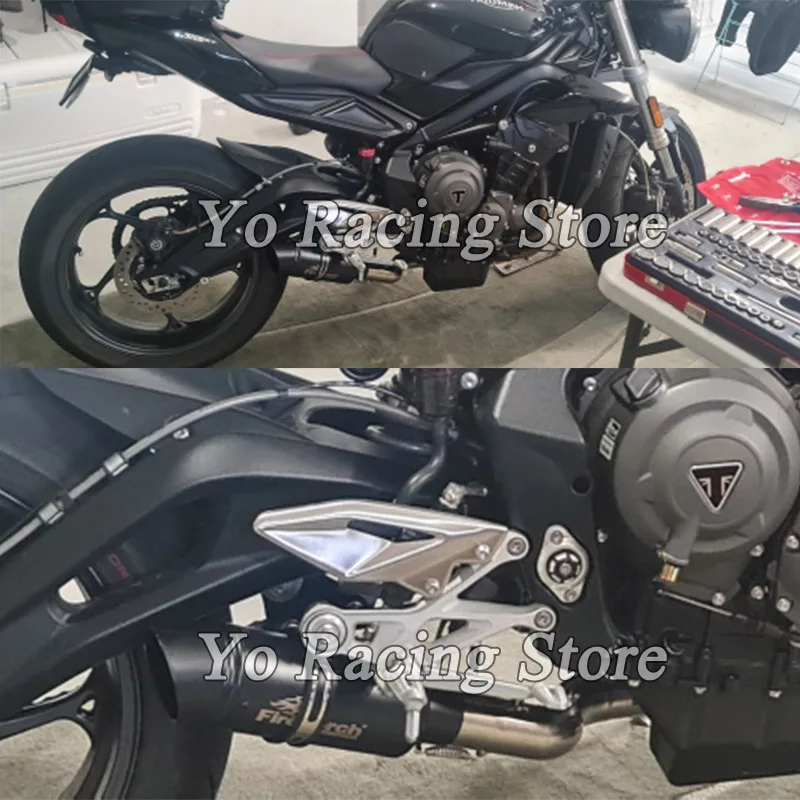 Motocross GP Exhaust Escape Modify Motorcycle Muffler DB Killer Slip On For Triumph Street Triple 765S/R 765 S R RS 2017 - 2021