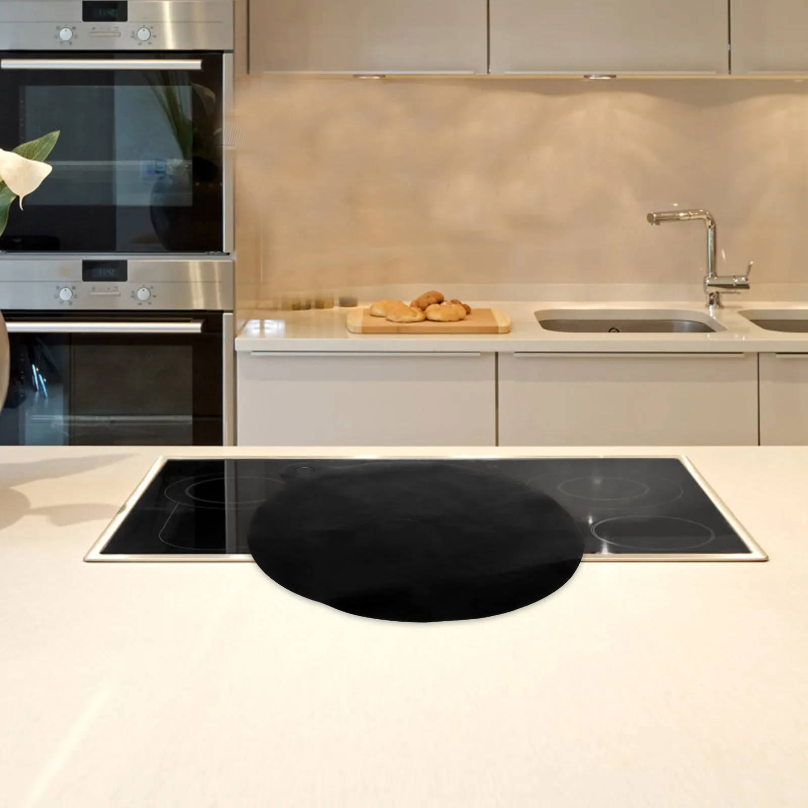 

Round Induction Cooktop Protect Mat Heat Resistant Silicone Pad Non Slip Heat Insulation Countertop Protector Mat for Cooker