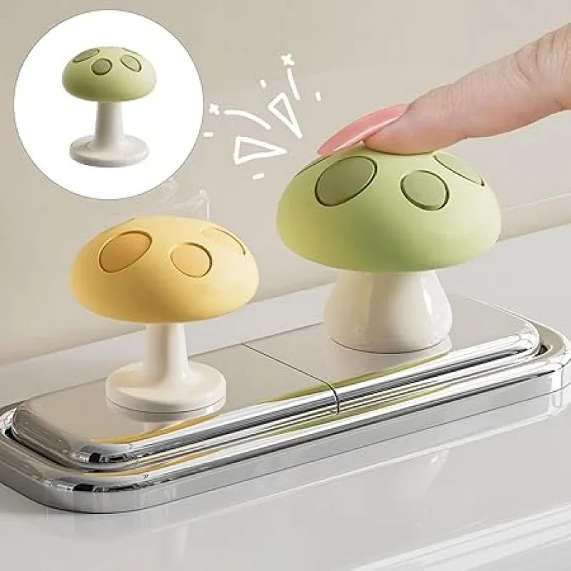 2026 New Creative Toilet Flush Button Press Mushroom Bathroom Water Tank Switch Nail Art Helper Long Nails 20mm Easy Press Tool
