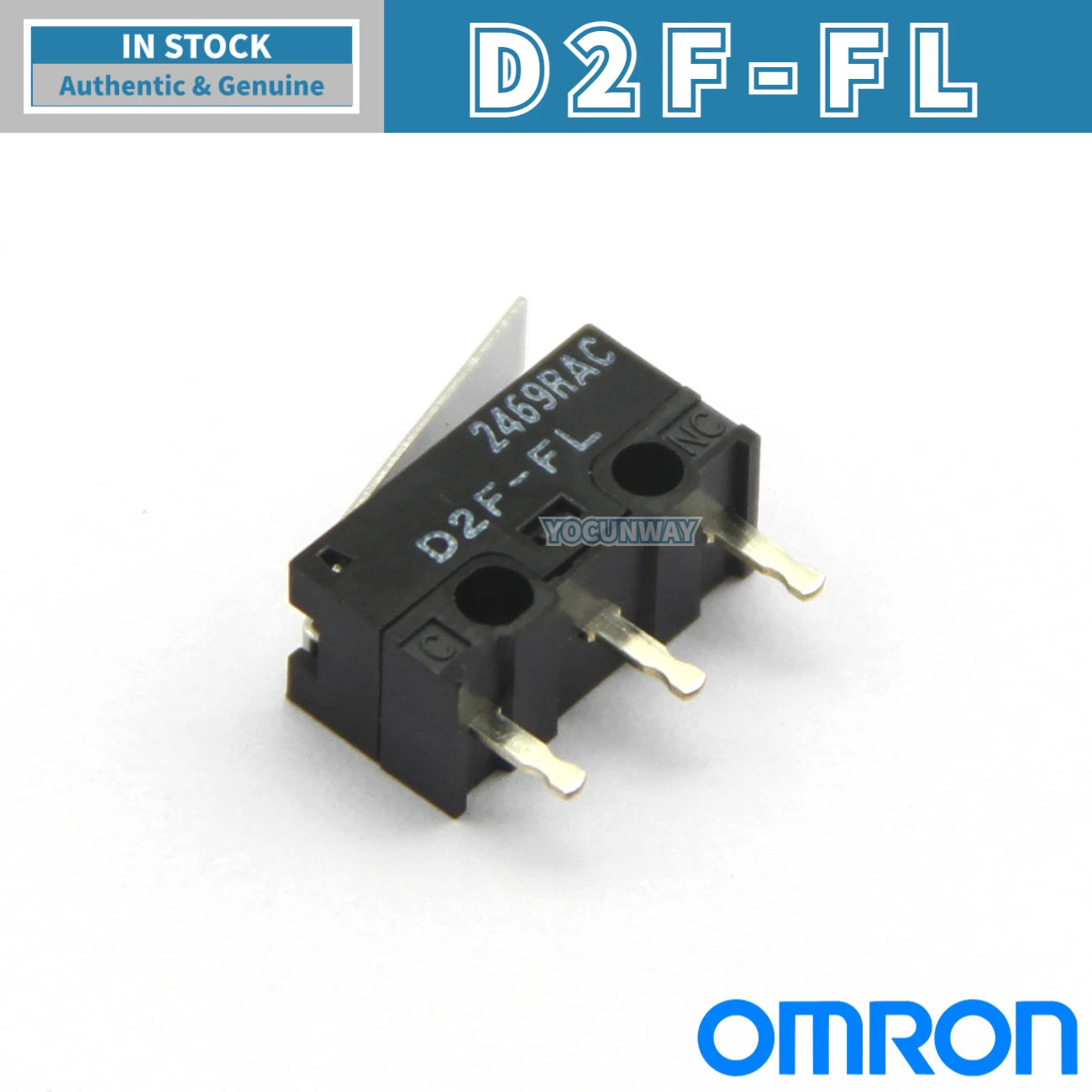 New Authentic Original Japan OMRON Micro Switch D2F-FL For 3 PIN 1A 125VAC