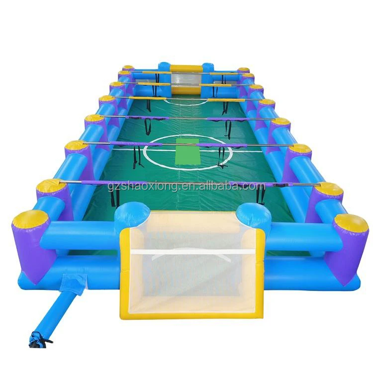 Outdoor Inflatable Human Foosball Commercial Grade Football Playground Court Sports Arena Inflatable Table Football Field Pitch