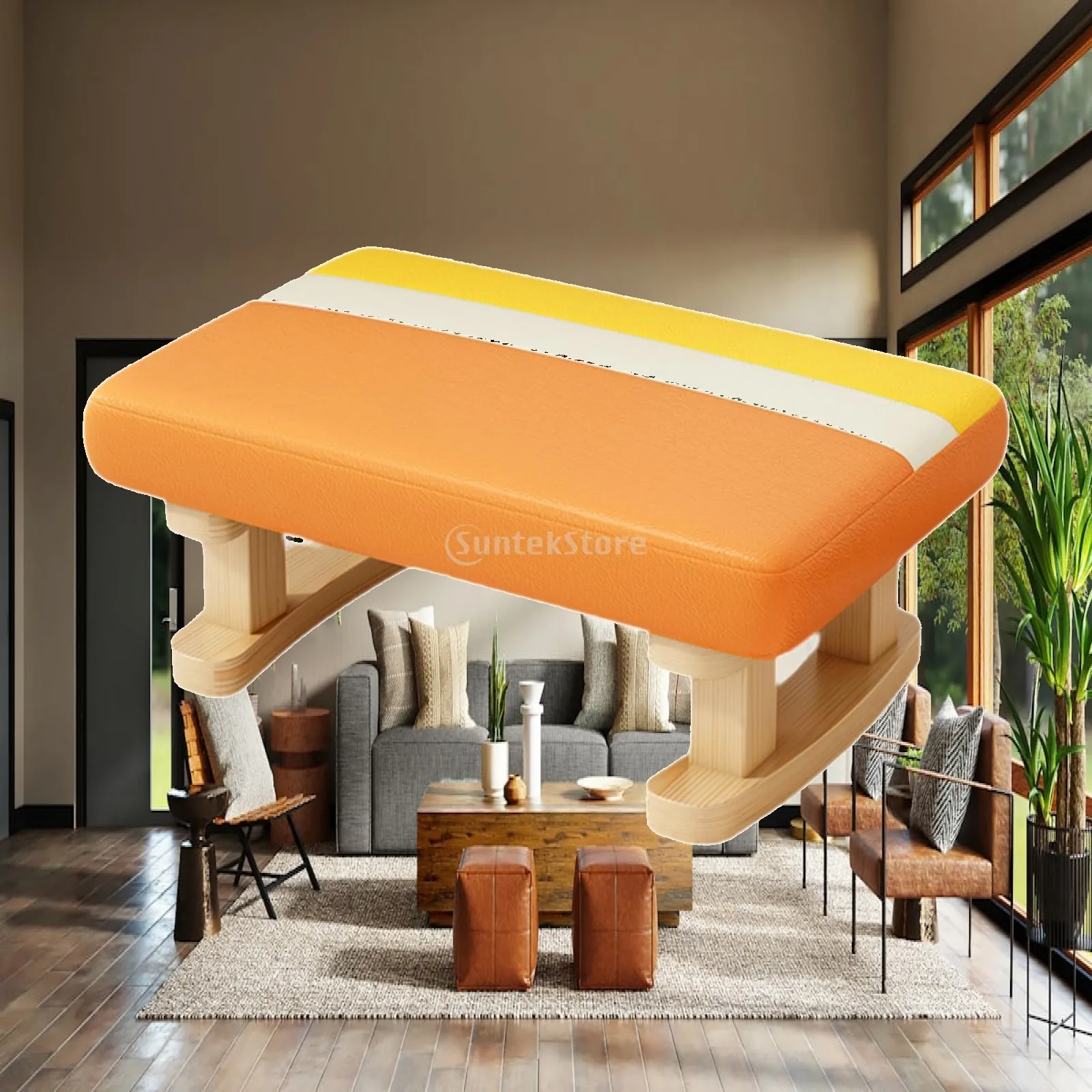 Foot Stool Foot Rest Shoe Changing Stool Anti Slip Comfortable Decorative Stool Stylish Ottoman Stool for Home Entrance Couch