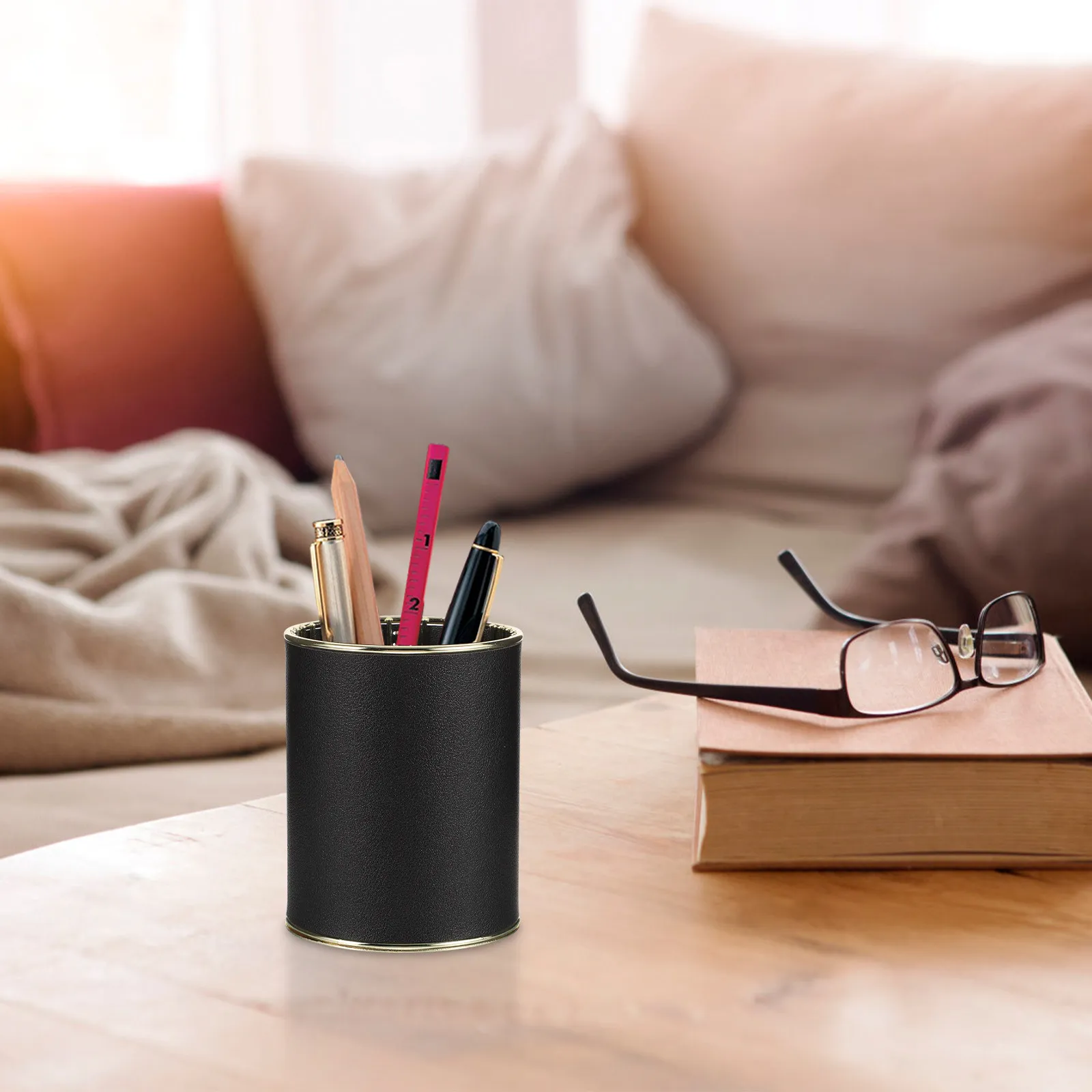 

Настольный держатель для ручек, прочный, стильный, многофункциональный органайзер для карандашей, контейнер для хранения на рабочем столе в офисе, школе, дома