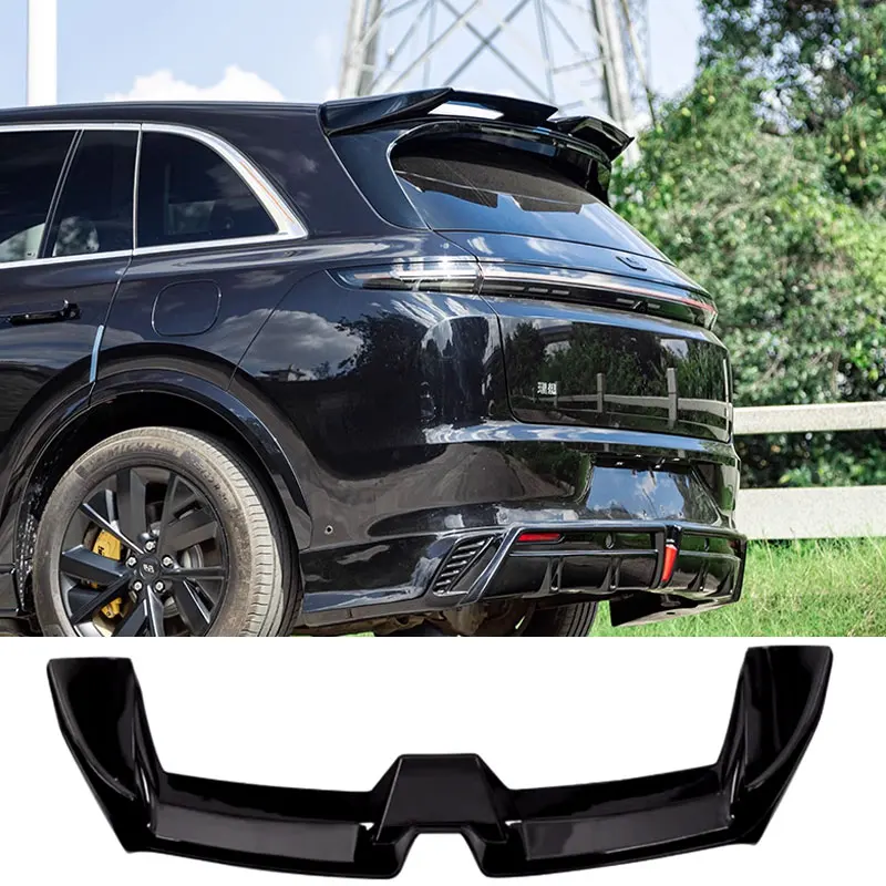 

Черный спойлер для Li L7 2023 2024, заднее крыло автомобиля 2023-2024, задний спойлер багажника, задний спойлер на крышу, крыло, внешние аксессуары автомобиля