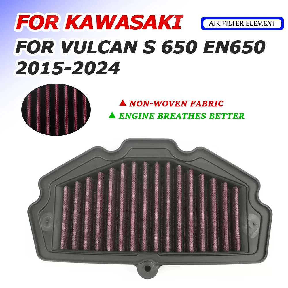 

Motorcycle Accessories Air Filter Intake For Kawasaki Vulcan S 650 S650 VulcanS 650 EN650 EN 650 2015 - 2024 Air Element Cleaner