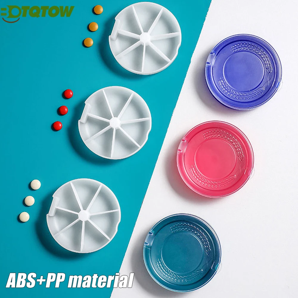 

2PCS Weekly Pill Organizer - 7-Day Rotating Pill Box for Vitamins, Fish Oil & Medication - Portable Travel Pill Case (AM/PM)
