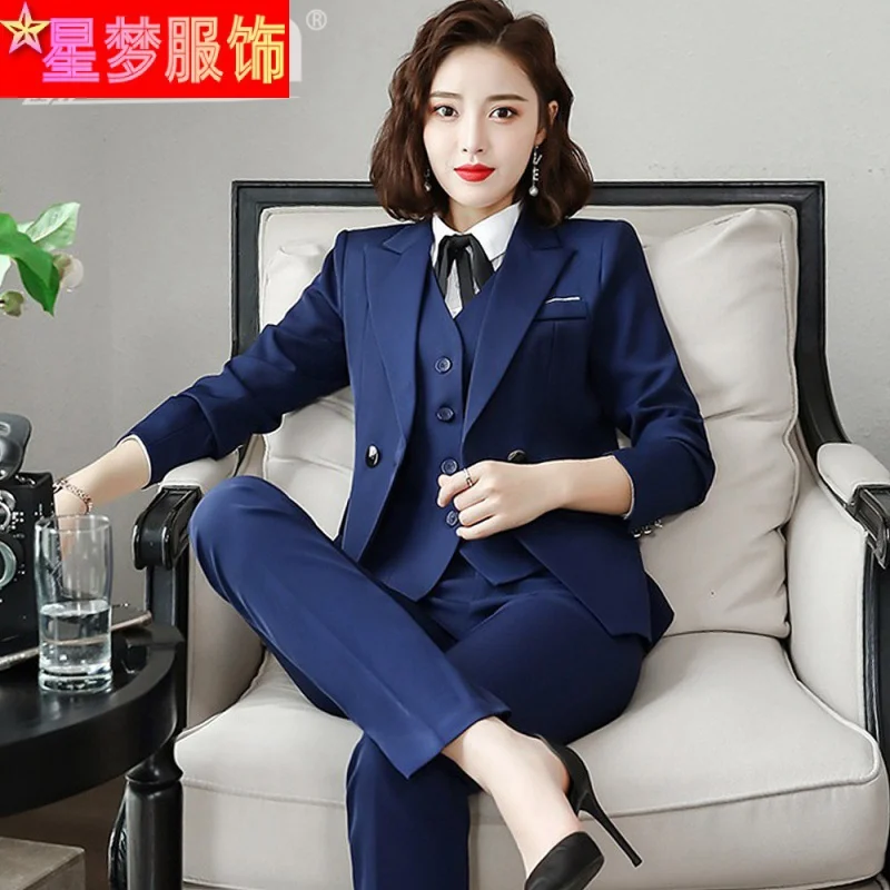 957 Business Suit Women\'s Autumn Fashion Temperament Korean Style Suit College Student Interview Business Formal Wear Suit Overa