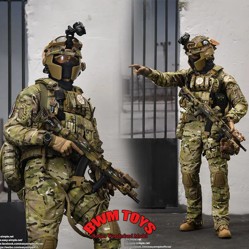 Em estoque esay & simples es 26071r 1/6 escala soldado masculino fsb federação russa forças especiais 12 Polegada figura de ação boneca coleção