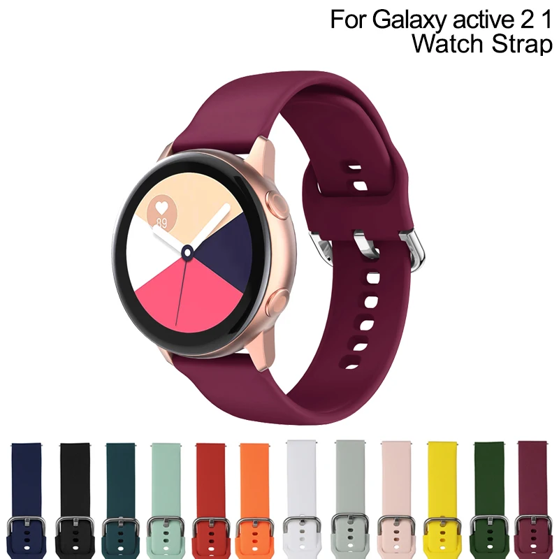 20mm Silicone Strap For Samsung Galaxy Watch Active 2 Galaxy 3 41mm Gear S2 Classic Watchband Bracelet Strap For Amazfit GTS 2