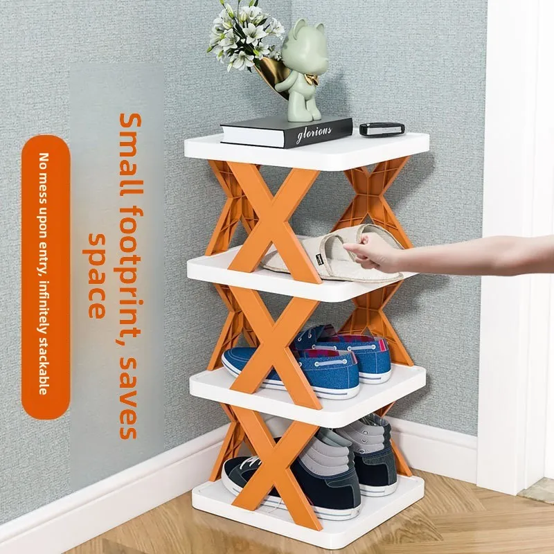 Multi-layer Creative Shoe Rack Home Small Shoe Cabinet Economical Dormitory Entrance Shoe Rack No Installation Simple Folding Sh image 2