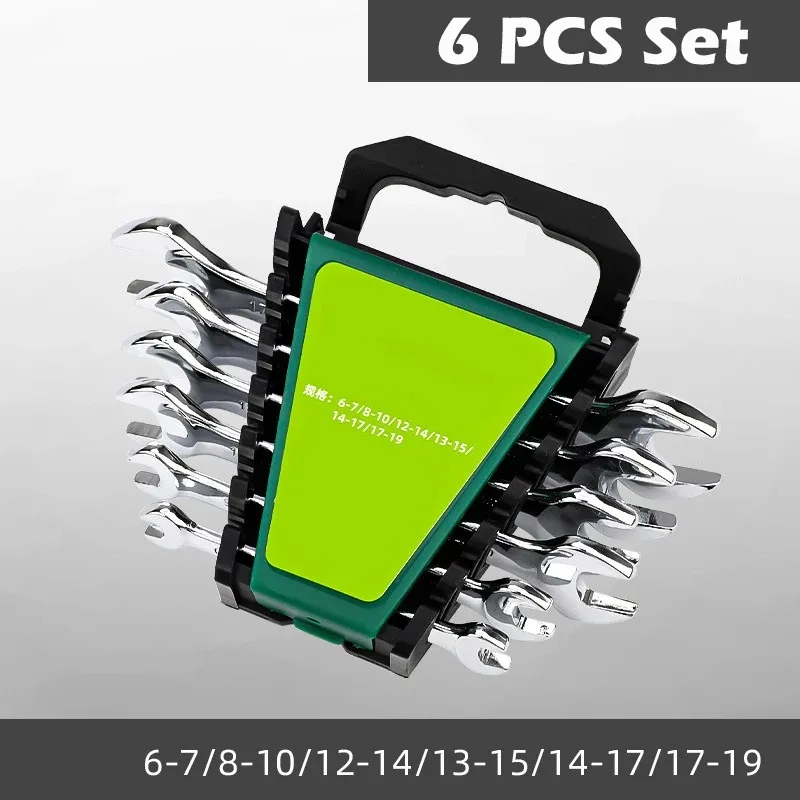 

Car Machinery Workshop Manual 6-8 Piece Set Double ended Open ended Wrench Set Bicycle Nut Driver Set with Rolling Bag