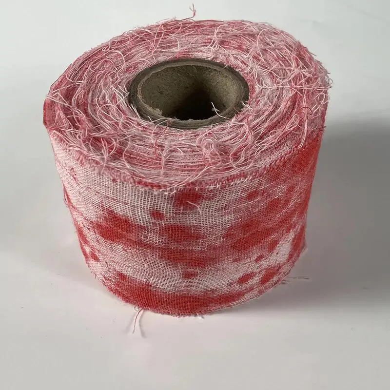 Halloween bandages, blood gauze decorations, bars, haunted houses, horror props, warning tapes, party scene arrangements