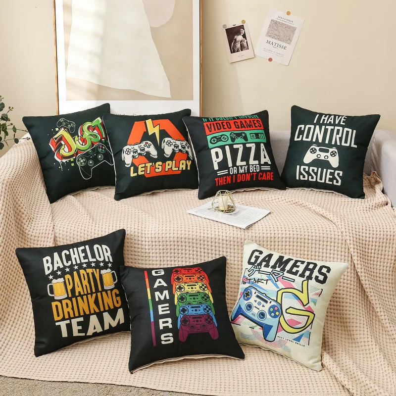 

Game Controller Pillowcase Game Room Decoration Pillow Case Home Decor Pillow Cover for Bedroom Sofa Bed Chair Girl Boy Kid Gift