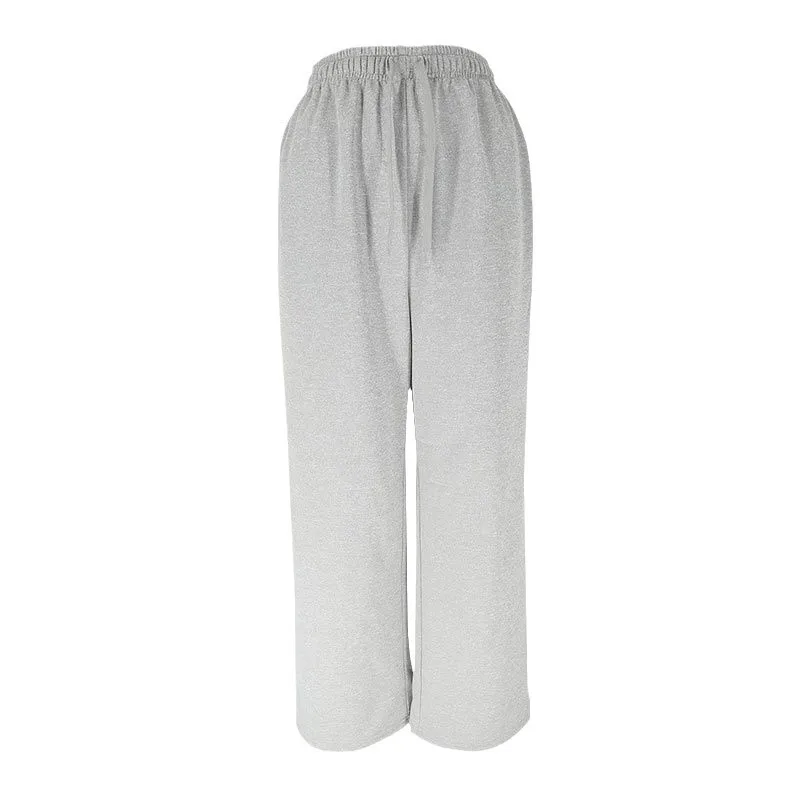 レディース原宿ワイドレッグスウェットパンツ 2025 春秋 無地 ファッション スポーツパンツ 女性 カジュアル オーバーサイズ ゆったりパンツ