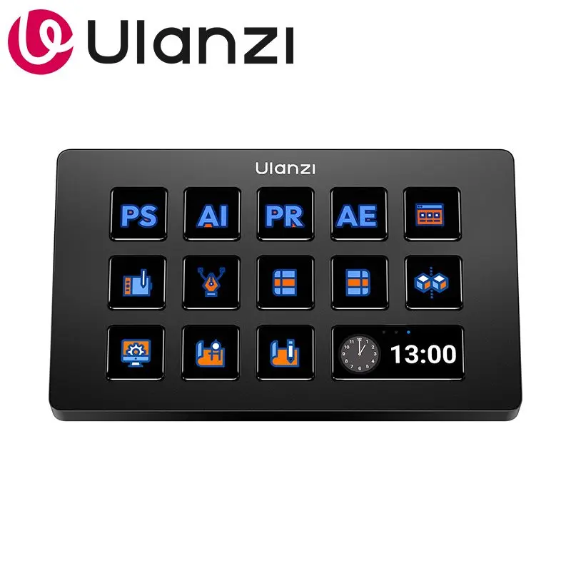 

Ulanzi Stream Deck D20015 — 15-клавишная настраиваемая визуальная панель управления для игр, стримов, офисной работы и создания контента, совместимая с Windows и MacOS