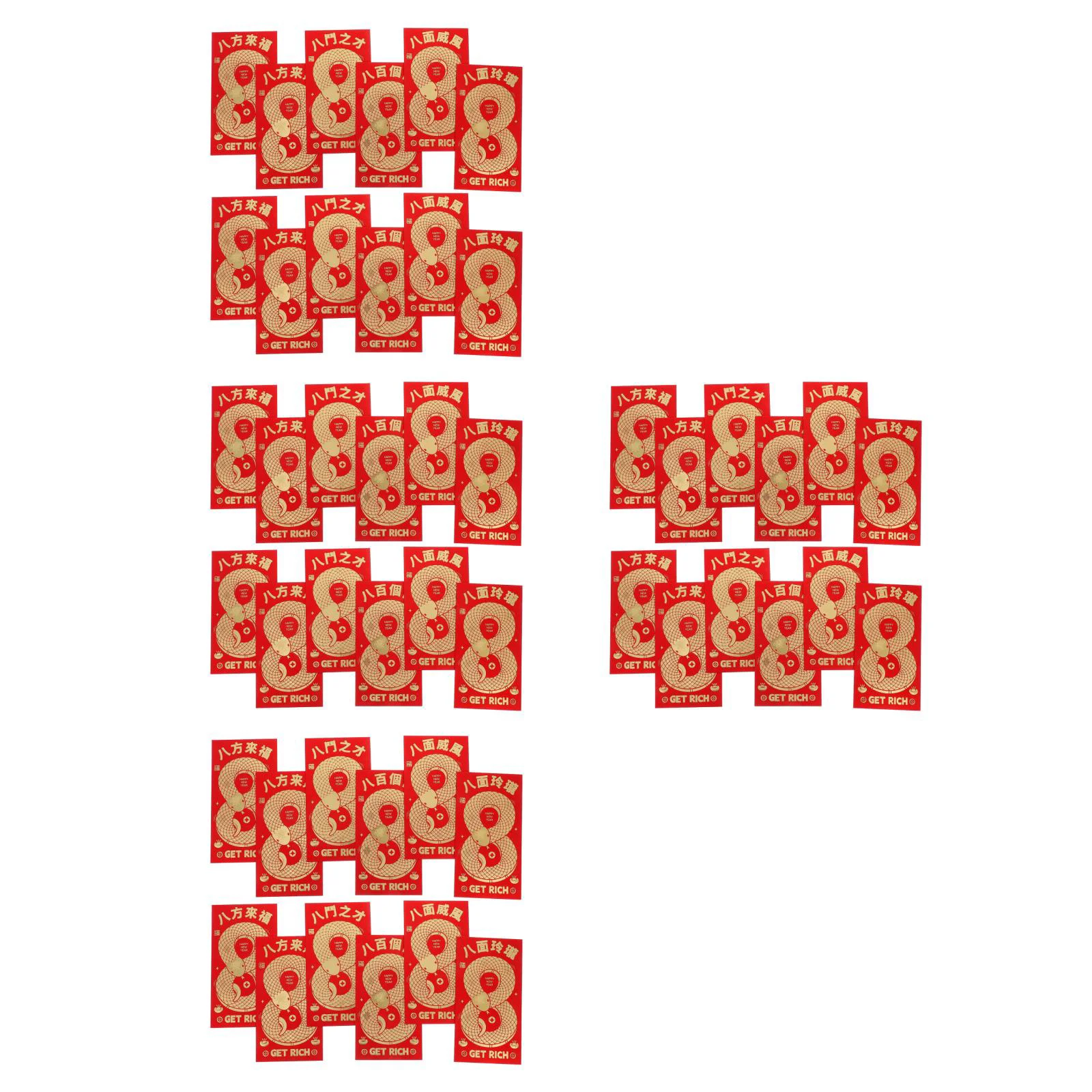 48 pcs Chinese New Year Red Envelopes Glittery Red Money Envelopes For 2025 Snake Lunar New Year Spring Festival Wedding Birthd