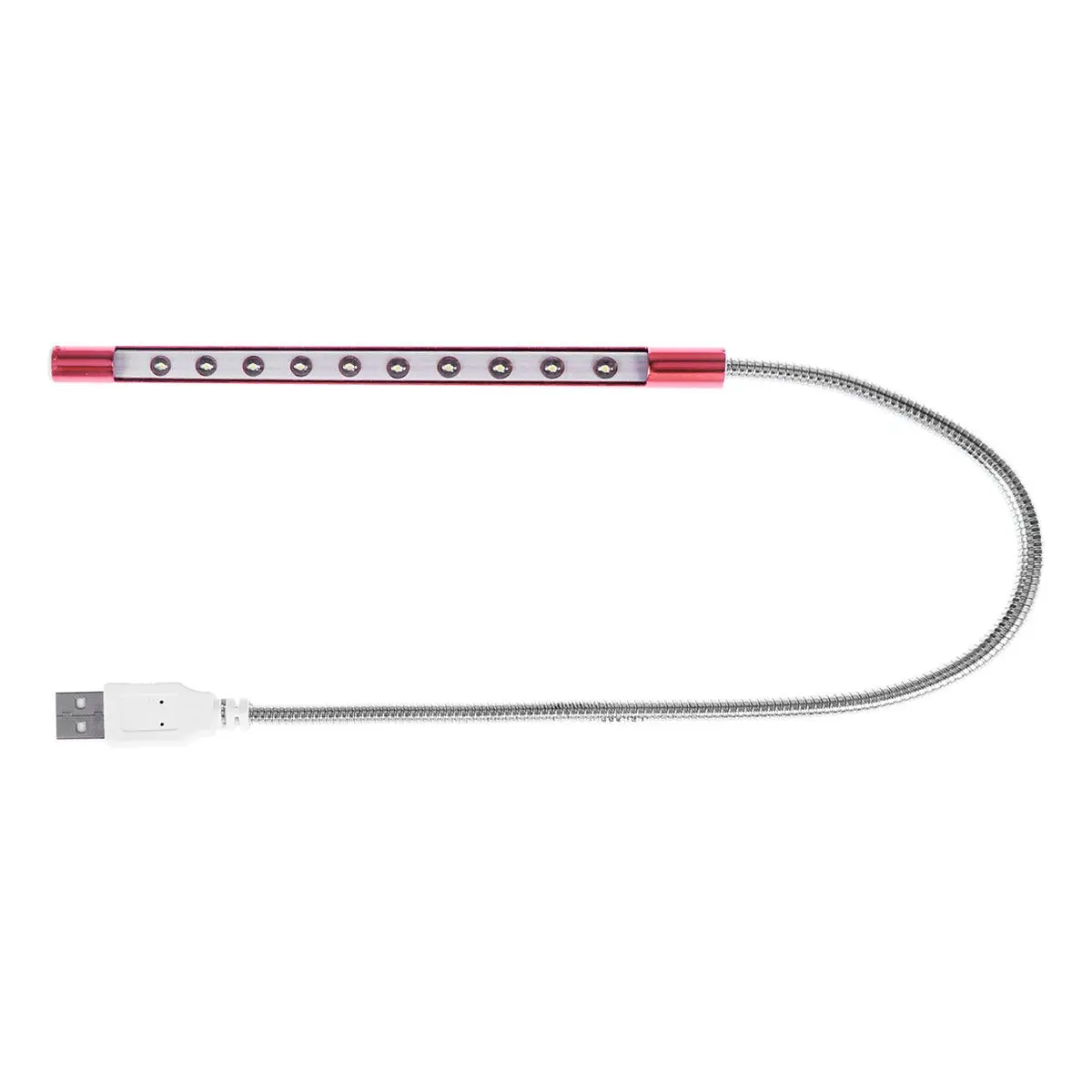 

USB Metal 10 LED Flexible Night Lamp Bendable Gooseneck Eye Protection Lighting USB Reading Light Portable Small Night Light