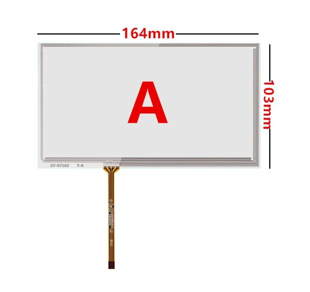 

7.1 inch 164mm*103mm ST07101 ST07102 Touch Screen Glass Panel Repair Repalcement