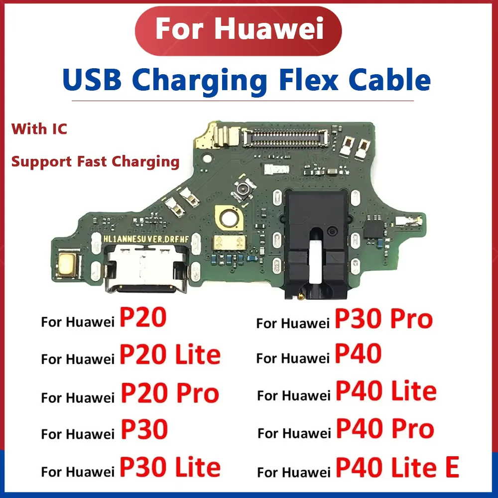 

For Huawei P9 P10 P20 P30 P40 Lite E Plus Pro Dock Charge Board Flex Cable New USB Connector Charger Charging Port