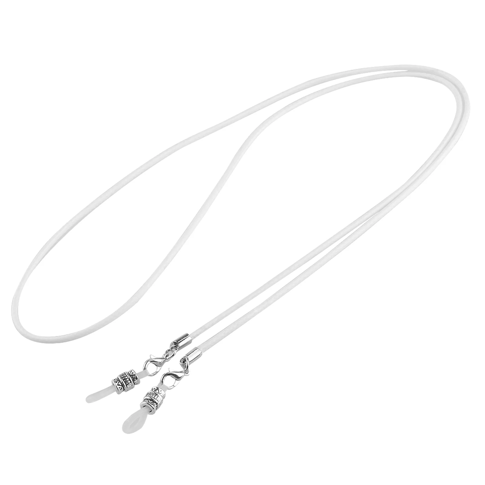 

Adjustable Eyeglass Chain Sunglasses Cord Neck Strap Holder For Women Men Fashion Accessory Decor Light Grey Silicone Ends Metal