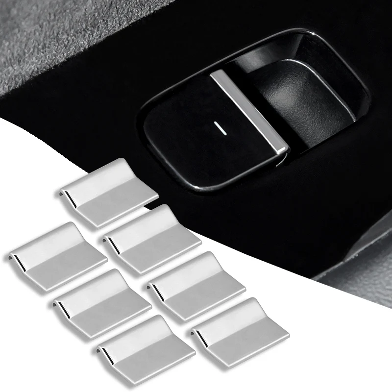 

7pcs Car Accessories For Tesla Model 3 ABS Chrome Interior Windows Lifter Buttons Sequins Protection Cover Trim Sticker