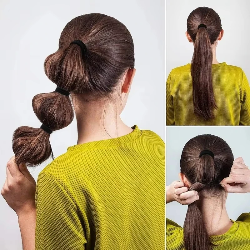 Multiple color options for the dust plugs. 50 pieces elastic seamless black hair ties, gentle on hair, lightweight ponytail holders, ideal daily hair accessories for ladies and girls. 